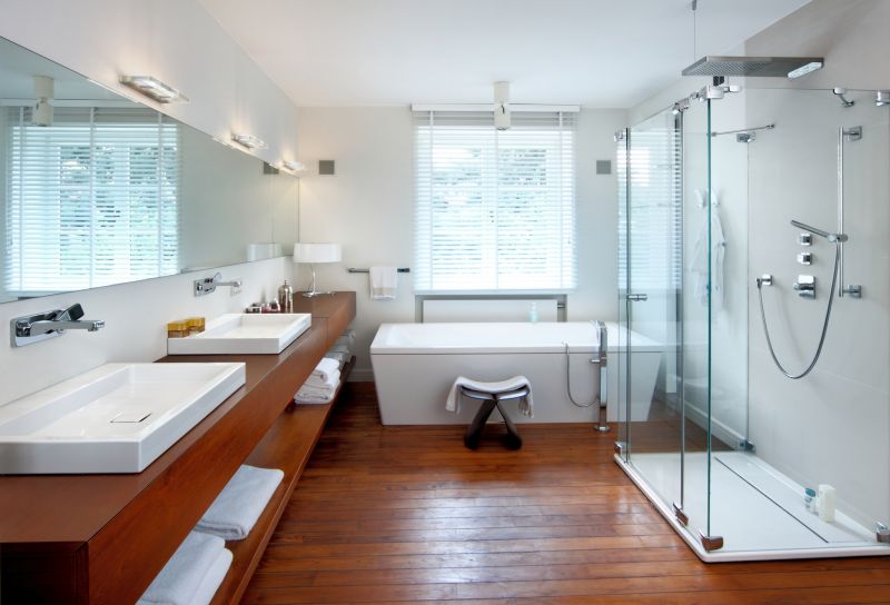 Floating Vanity with Walk-in Shower