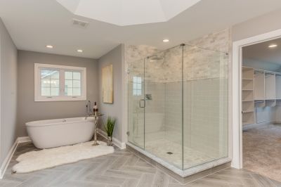Compact Shower with Glass Enclosure